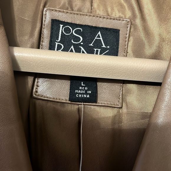 New Brown “Butter Leather” JoS. A. Bank Sport Jacket Size Large. New. - Picture 3 of 6
